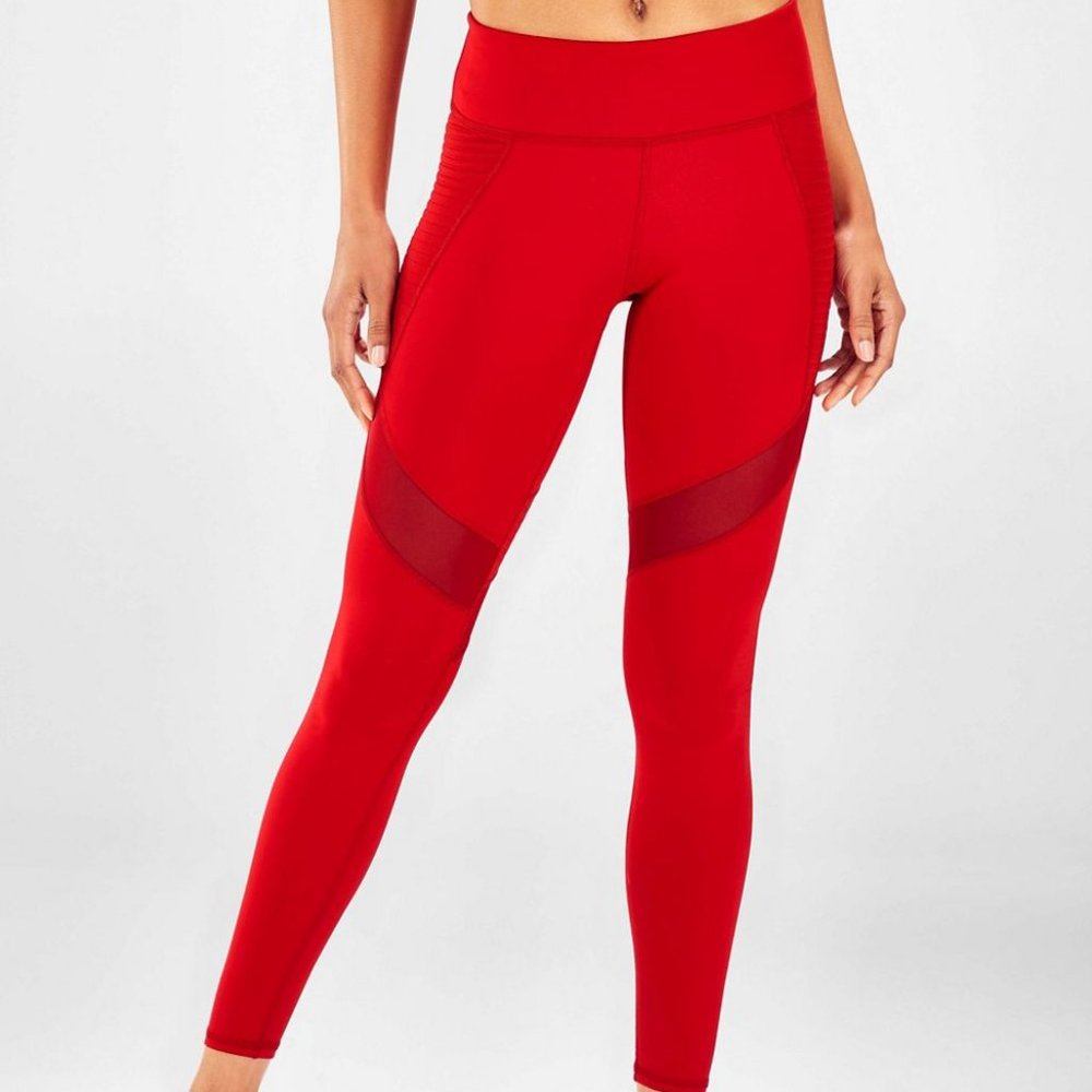 Fabletics Mid-Rise Powerhold Moto Legging